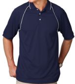 BG7220 Men&#39;s Wicking Contrast Piping Polo...BLUE GENERATION