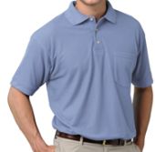 BG7202  Men's Stain Resistant Pique Polo with Pocket...Blue Generation