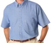 BG8206S Men&#39;s Short Sleeve Denim Shirt w/Pocket...Blue Generation