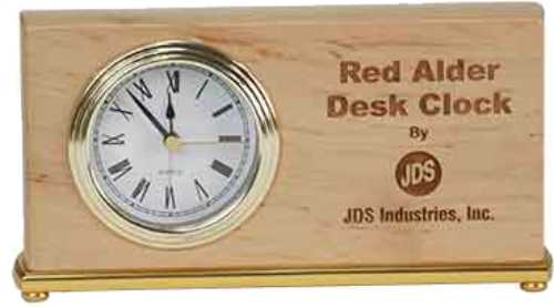 7.5&quot; x 4&quot;  Red Alder Horizontal Desk Clock 