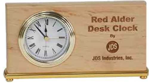 7.5&quot; x 4&quot;  Red Alder Horizontal Desk Clock  RA061