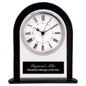 6.25&quot; Arch Glass Clock with Black Border