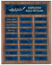9&quot; x 12&quot;  Walnut Plaque with Blue Marble Plates