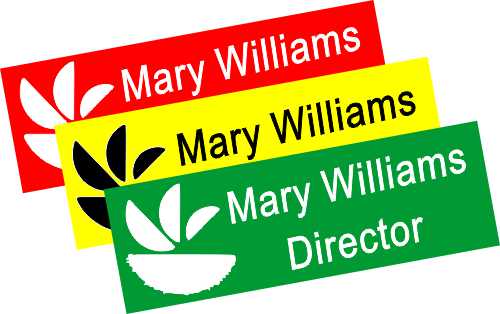 1&quot; x 3&quot;  Standard Name Badge w/Logo  and Magnetic Back