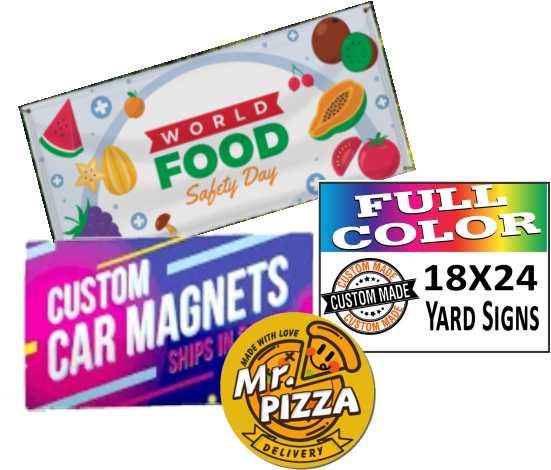 Full Color Banners, Magnetic Signs, Coroplast Signs, Decals