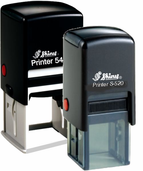 Shiny Self Inking Square Text Stamps
