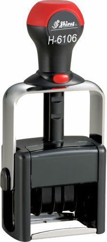 Shiny H-6106 Self Inking Dater w/Blue &amp; Red Color Pad