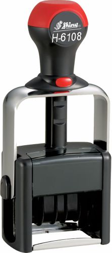 Shiny H-6108 Self Inking Dater w/Blue &amp; Red Pad