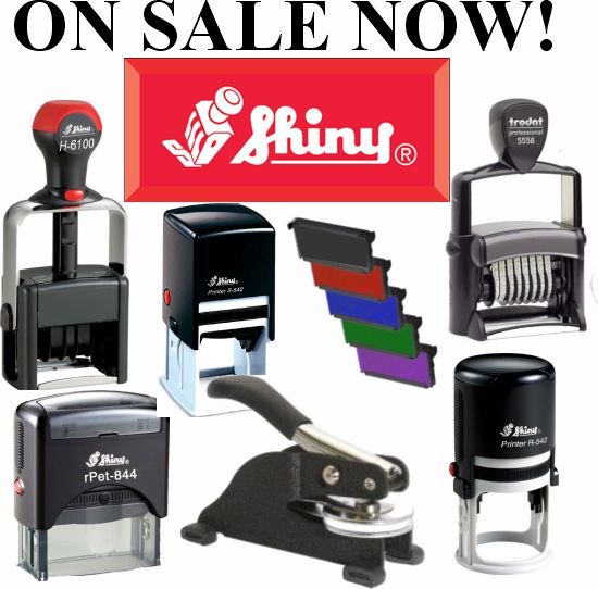 Shiny Self Inking Text Stamps, Daters, Numberers, TX Notary Embossers,  Self Inking Notary Stamps, Replacement Pads