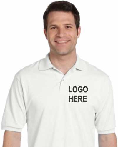 Jerzees 437 Mens Short Sleeve Polo with Logo Only - FNB or FCB, 3XL-5XL