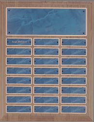 12&quot; X 15&quot; MADE IN USA, American Walnut w/Sapphire Marble Plates