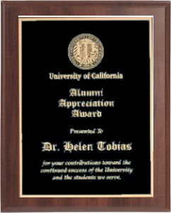 D100  Cherry Finish 8&quot; x 10&quot; w/Black Designer Plate