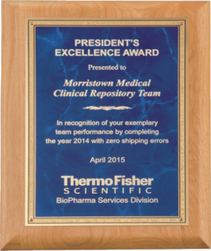 P5251  8&quot;x10&quot;  Alder Wood Plaque w/Sapphire Marble Plate