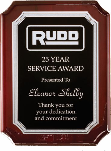 P4562   8x10.5&quot;  High Gloss Rosewood Piano Finish Award Plaque