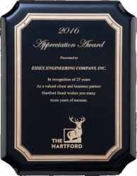 P5078   8x10.5&quot;  High Gloss Black Plaque