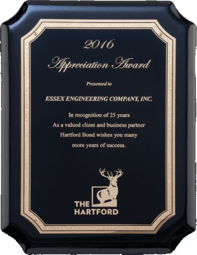 P5078   8x10.5&quot;  High Gloss Black Plaque