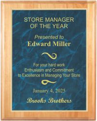 8&quot;x10&quot; Genuine Cherry  Plaque 