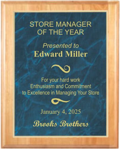 8&quot;x10&quot; Genuine Cherry  Plaque 